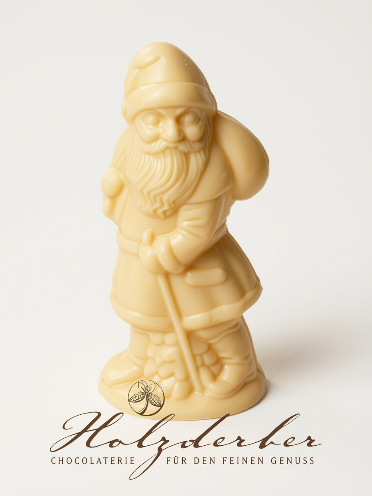 Weihnachtsmann weiße Schokolade 19 cm